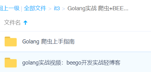 golang高级爬虫实战课程 golang语言beego轻博客开发教学百度网盘资源